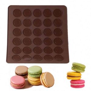 30 Operture Round Heat Resistant Macaron <b>Silicone</b> <b>Baking</b> Mat Wholesale Macaron Mat - Product Image 1