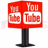 Module d'écran LED en cube GQY pour extérieur P4.81, 250*250mm, sans soudure, angle droit de 90 degrés, écran d'affichage LED pour coin de mur publicitaire