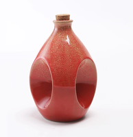 Bouteilles en céramique uniques bleues et rouges avec poignée, 500 ml, pour huile d'olive