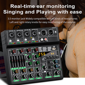 Mixer Audio per DJ GAX-GT6 con Scheda Audio Integrata e 256DSP Console di Missaggio per Home Music - Product Image 6