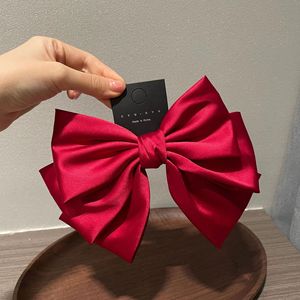 Nuevos accesorios de <span class=keywords><strong>moda</strong></span> para el cabello para mujer, personalización de logotipo de lazo de seda satinada extra grande de <span class=keywords><strong>tres</strong></span> capas - Product Image 2