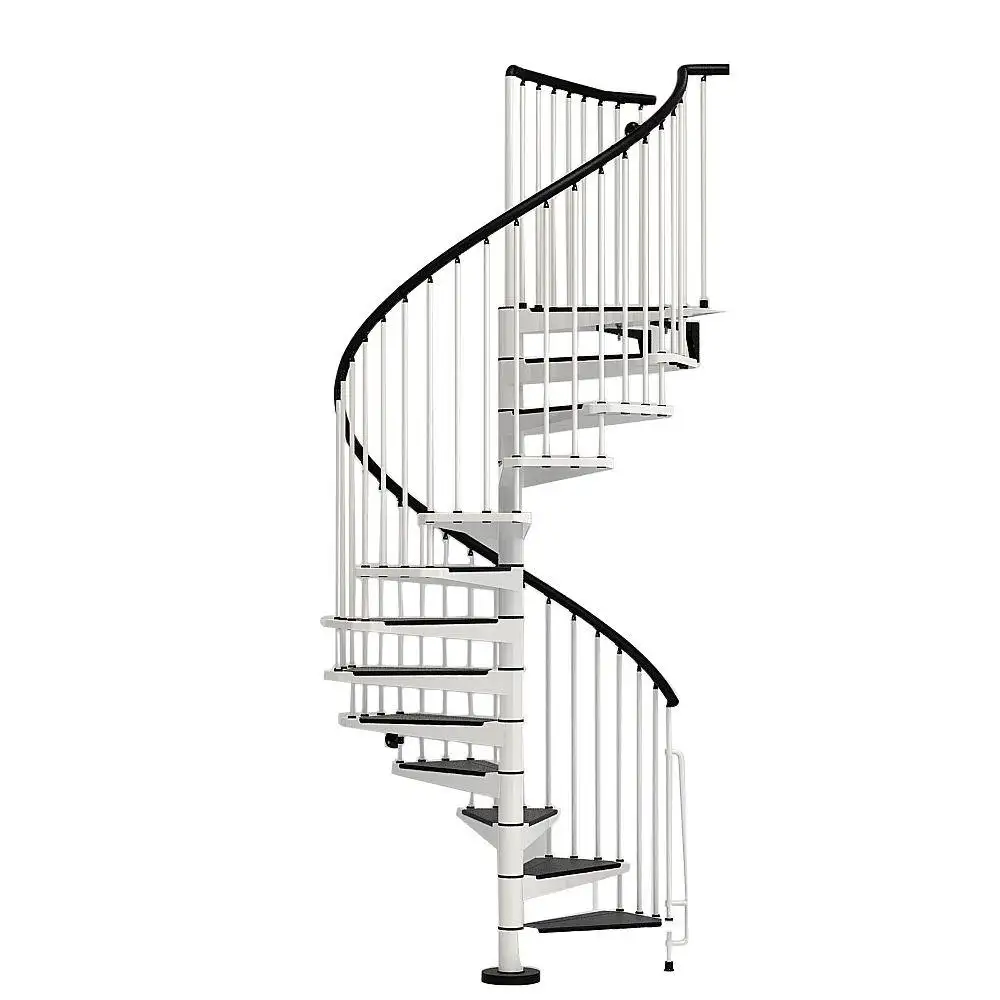 Escalier/escalier moderne en verre acier inoxydable, escalier utilisé 1 pièce d'espace intérieur, spirale