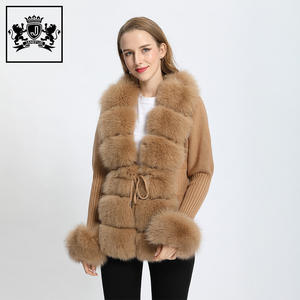 <span class=keywords><strong>Cardigan</strong></span> in Vera Pelliccia di Volpe <span class=keywords><strong>a</strong></span> <span class=keywords><strong>Maniche</strong></span> Lunghe per Donna, Prezzo di Fabbrica Janefur - Product Image 2
