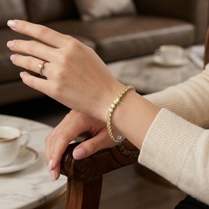 Bracelet tennis en argent S925 plaqué rhodium avec moissanite jaune vif, pierres de 4,0 mm, 16-19 cm - Product Image 6