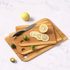 Woodsun Rectangle Chopping Board Set Bamboo Cutting Board Kitchen