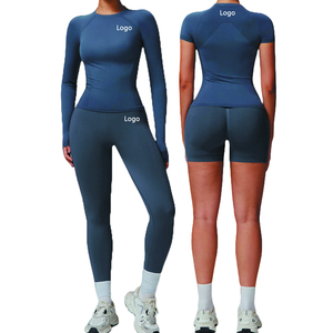 Custom Logo Soft Active Wear Gym Fitness Set Sportswear Tee Yoga Leggings Shorts Trousers Suits Activewear Yoga Sets for Women