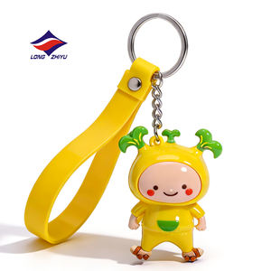 Longzhiyu 20 Years Super Factory Customized Cute Soft PVC Rubber Key <strong>Ring</strong> Keychain Glossy Vinyl Keyring <strong>Silicone</strong> Key Chain - Product Image 2
