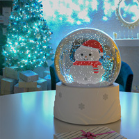 Lampe de table LED 3D en forme de boule de cristal avec musique apaisante, contrôle tactile, lumière d'ambiance décorative, cadeau pour chambre à coucher et maison