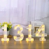 Grand chiffre lumineux sans fil en plastique pour 1er anniversaire, décoration de fête pour filles et garçons - Utilisation intérieure