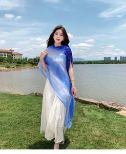 Alla moda primavera estate Multi-funzione di <span class=keywords><strong>cotone</strong></span> Voile sciarpe all'aperto spiaggia coprire lo scialle con bottoni cinesi - Product Image 4