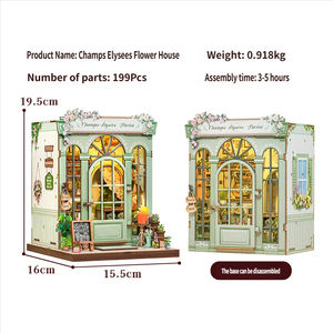 Vente flash : Kit de <span class=keywords><strong>maison</strong></span> miniature à faire soi-même pour les livres - Porte-livres Book Nook, assemblez votre propre chalet de jardin féerique, décoration de bureau unique - Product Image 5