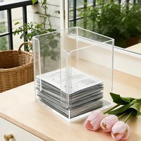 Organisateur de masques rectangulaire en acrylique transparent, support de documents en acrylique transparent, moderne, multifonctionnel et durable pour bureau – Meilleures ventes