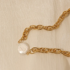 À la mode Étanche 18k Plaqué Or Conque Shell Perle Déclaration Collier Plage Bijoux Coquillages Colliers Réglable Perle Colliers - Product Image 2