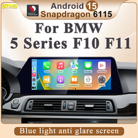 STWEI Android 15 Nueva Pantalla Antideslumbrante con Luz Azul para el Tablero Compatible con BMW Serie 5 F10 F11 CarPlay Inalámbrico Android Auto