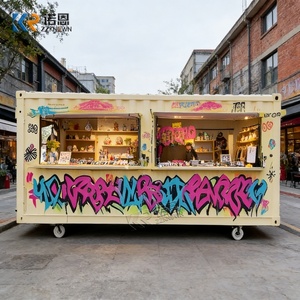 Conteneur de barbecue, kiosque alimentaire, café, cuisine, restaurant mobile, bar en acier, <span class=keywords><strong>maison</strong></span> préfabriquée modulaire pour entreprise - Product Image 2