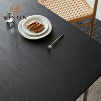Table à manger extensible rectangulaire moderne en bois massif pour 6 personnes, pour la maison, la cuisine ou le salon