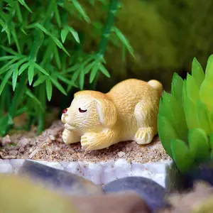 Dier Figuur, Tiny Hond Model Voor Diy Terrarium & Poppenhuis Decor, Mini Tuin Miniaturen, moss Landschap Accessoires