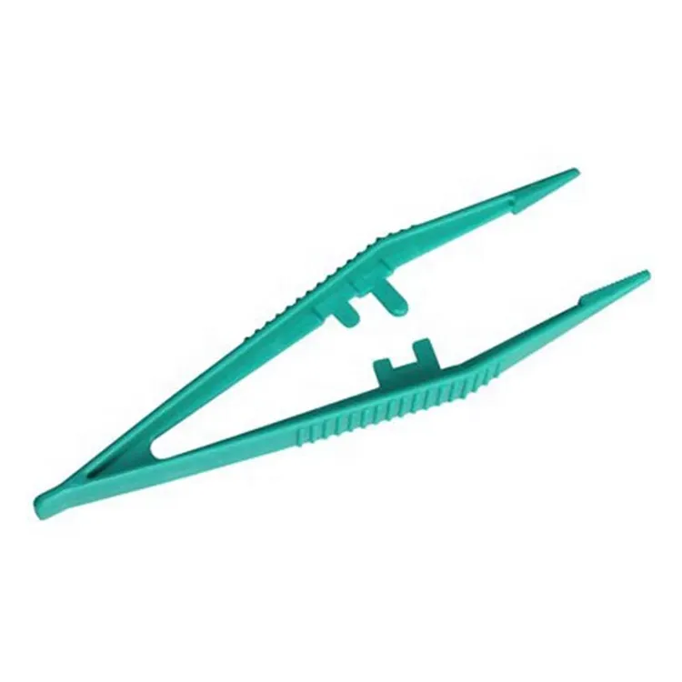 Sterile Or Non-sterile disposable medical plastic tweezers lab tweezers