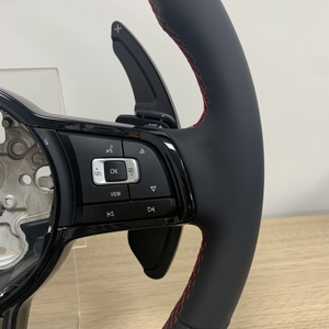 Volant sport en cuir pleine fleur avec palettes de changement de vitesse longues pour VW <span class=keywords><strong>Volkswagen</strong></span> Golf <span class=keywords><strong>5</strong></span> 6 7 R MK5 MK6 MK7 MK7.<span class=keywords><strong>5</strong></span> <span class=keywords><strong>GTI</strong></span> <span class=keywords><strong>Polo</strong></span> Passat B7 B8 Jetta - Product Image 2