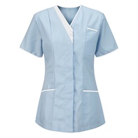 Tunique d'infirmière pour femmes, hauts de travail à manches courtes, blouse, salopette de salon de beauté, uniformes médicaux, dentaires, vétérinaires, fabricant d'uniformes pour soignants