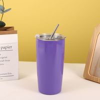 Mug Kopi Tumbler 20oz dengan Tutup, Cangkir Vakum Berdinding Ganda untuk Minuman Panas dan Dingin