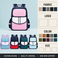 Sac à dos scolaire personnalisé pour enfants, rose, multi-couches, avec fermeture éclair, pour livres et rangement de voyage, fournisseur en gros