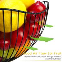 Panier de fruits ou de légumes en fer noir, pour la cuisine, panier de fruits, bol de service, assiette en fil