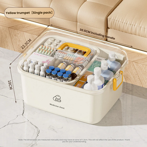 Boîte à médicaments portable de grande capacité, organiseur de médicaments, trousse de premiers soins, boîte de rangement médicale familiale, boîte à pilules d'urgence - Product Image 4