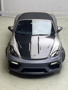 Cofano in Fibra di Carbonio Stile A-T per Porsche <span class=keywords><strong>Cayman</strong></span> 718 981 Boxster Copertura Motore in Fibra di Carbonio - Product Image 5
