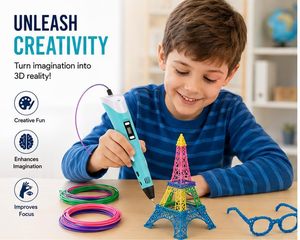 Bolígrafo de Impresión 3D para Dibujo y Garabatos, Juguete Educativo de Bricolaje para Niños y Estudiantes, Bolígrafos de Dibujo para Niños - Product Image 3