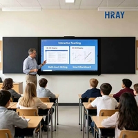 HRAY Écran 86 pouces 4K HD avec lecture vidéo, processeur 4 cœurs 1,8 GHz, idéal pour les cours d'éducation scolaire, personnalisation OEM et ODM