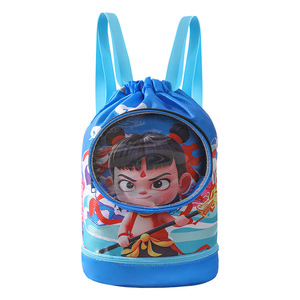 Bolsa de natación para niños con mochila de separación seca y húmeda Diseño de dibujos animados Bolso de hombro de playa - Product Image 5