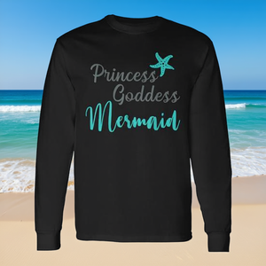 T-shirt à manches longues Princess Goddess Mermaid Floribama, vêtements promotionnels élégants - Product Image 3
