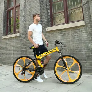 热卖流行产品高品质环保26英寸尺寸车轮折叠自行车自行车钢架折叠山地自行车