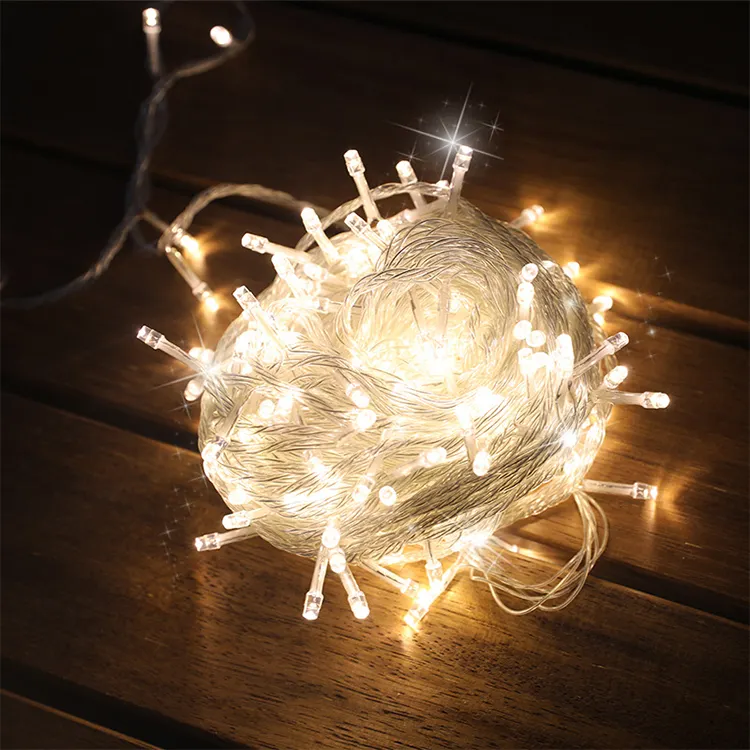 Tira de luces LED de pvc para decoración navideña, cadena de luces para fiestas, exteriores, vacaciones, 10M, 20M, 30M, 50M