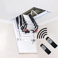 Échelle de grenier rétractable automatique, escalier électrique pour grenier, en métal, adapté aux petits espaces et à une installation rapide, escalier pliable, capacité de 300 kg