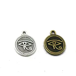 Regalo accessorio per gioielli fai da te argento antico bronzo antico Horus egiziano Pagan Wiccan Symbol Devil Evil Eye Charm Pendant