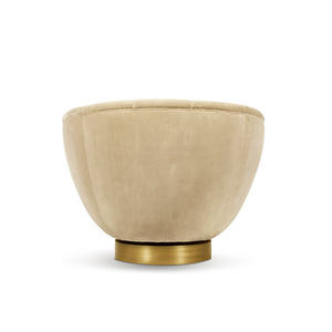 Muebles de lujo para el hogar Base de acero inoxidable dorado Silla de ocio individual nórdica Tela minimalista Sala de estar Silla individual - Product Image 6