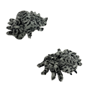 Araña de Peluche Realista con Rayas Grises, Juguete de Araña de Peluche, Araña Realista para Exhibición y Juego - Product Image 1