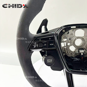 Volante in Pelle Scamosciata Personalizzato per <span class=keywords><strong>Audi</strong></span> A1 A3 A4 A5 A6 A7 RS R8 RS3 C7 Q5 Q7 S3 8V B8 B9 S4 Q3 Q8 TT - Product Image 4
