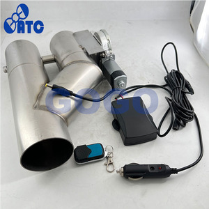 Tubo de escape eléctrico de acero inoxidable de 3 "/76mm, corte electrónico, interruptor remoto inalámbrico y manual de doble válvula - Product Image 2