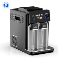 Machine à glaçons 3 en 1 au design minimaliste, pour glaçons, granités et eau froide, petite taille pour usage domestique, avec bouton numérique intelligent à grand écran