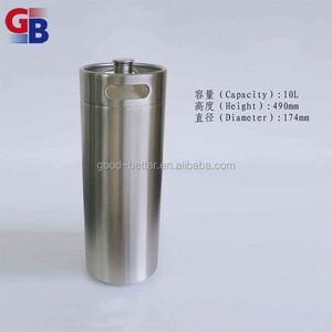 Fûts à bière en acier inoxydable de qualité alimentaire NO.BMK-1006 pour brassage maison, 10 L, mini fût à bière pression - Product Image 4