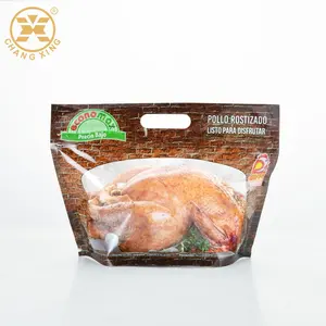 Sacs d'emballage de poulet rôti, 50 pièces, en plastique micro-ondable, avec fermeture à glissière refermable, emballage de nourriture, nouveau