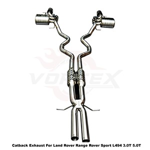 ระบบท่อไอเสียแบบ Catback พร้อมวาล์ว Vortex SS304 ขัดเงาแบบ Mirror สำหรับรถยนต์ Land Rover Range Rover Sport L494 3.0T 5.0T ปี 2014-2022 ติดตั้งได้โดยตรง - Product Image 4