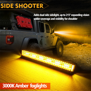 Barre lumineuse LED avant de 18 pouces, 130W, 12V, à éclairage latéral ambre, couverture lumineuse à 180 degrés - Product Image 4