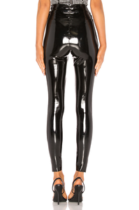 <span class=keywords><strong>Pantaloni</strong></span> Aderenti da <span class=keywords><strong>Donna</strong></span> in Finta Pelle Latex, Vita Alta, Elasticizzati, Leggeri, Sexy Leggings in PVC Personalizzabili - Product Image 5