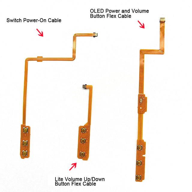 For Switch Lite Flexible Ribbon Cable Volume Button Control Key with Mute Switch and Power Switch Repair Part NS OLED Adapter
