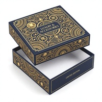 Boîte cadeau de luxe rigide avec couvercle et base en papier d'art pour bijoux, montres, bracelets, colliers, présentation en magasin
