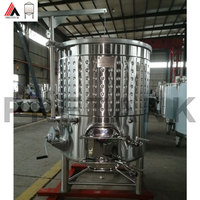 Fourniture d'usine fermenteur de vin à dessus ouvert joint d'étanchéité sanitaire réservoir de capacité variable adapté au stockage des caves à vin